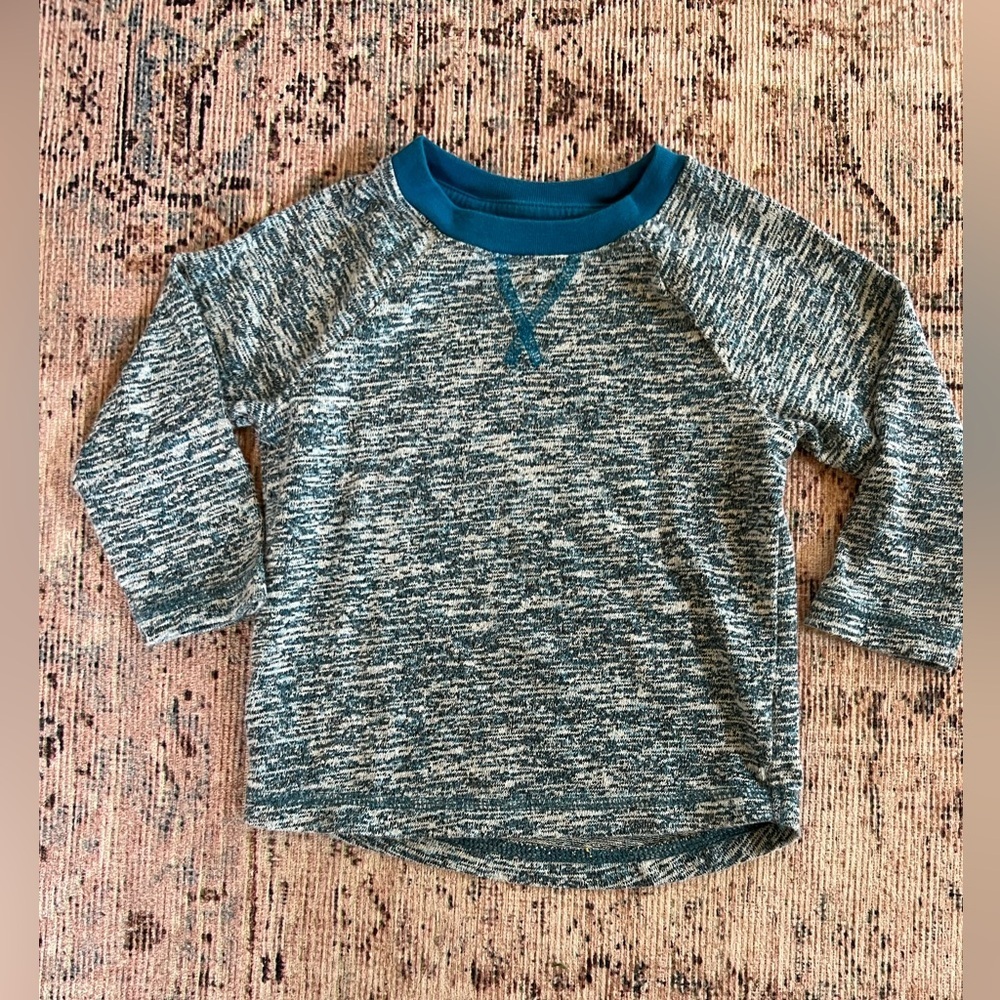 Cat & Jack Long Sleeve Shirt - Blue and Gray baby 12 mo